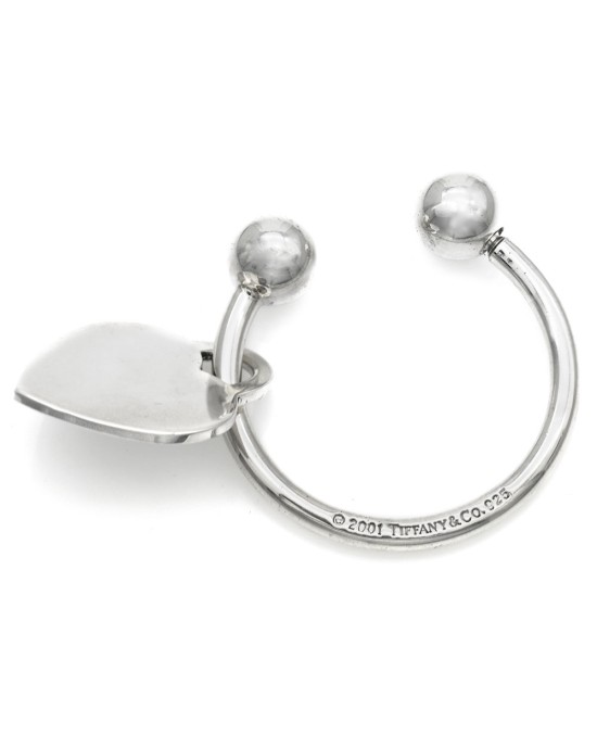 Tiffany & Co. Return to Tiffany Collection Heart Tag Key Ring in Sterling Silver